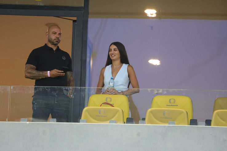 Giani Kiriță, alături de iubita sa, Maria, la Dinamo - FCSB / Foto: GSP