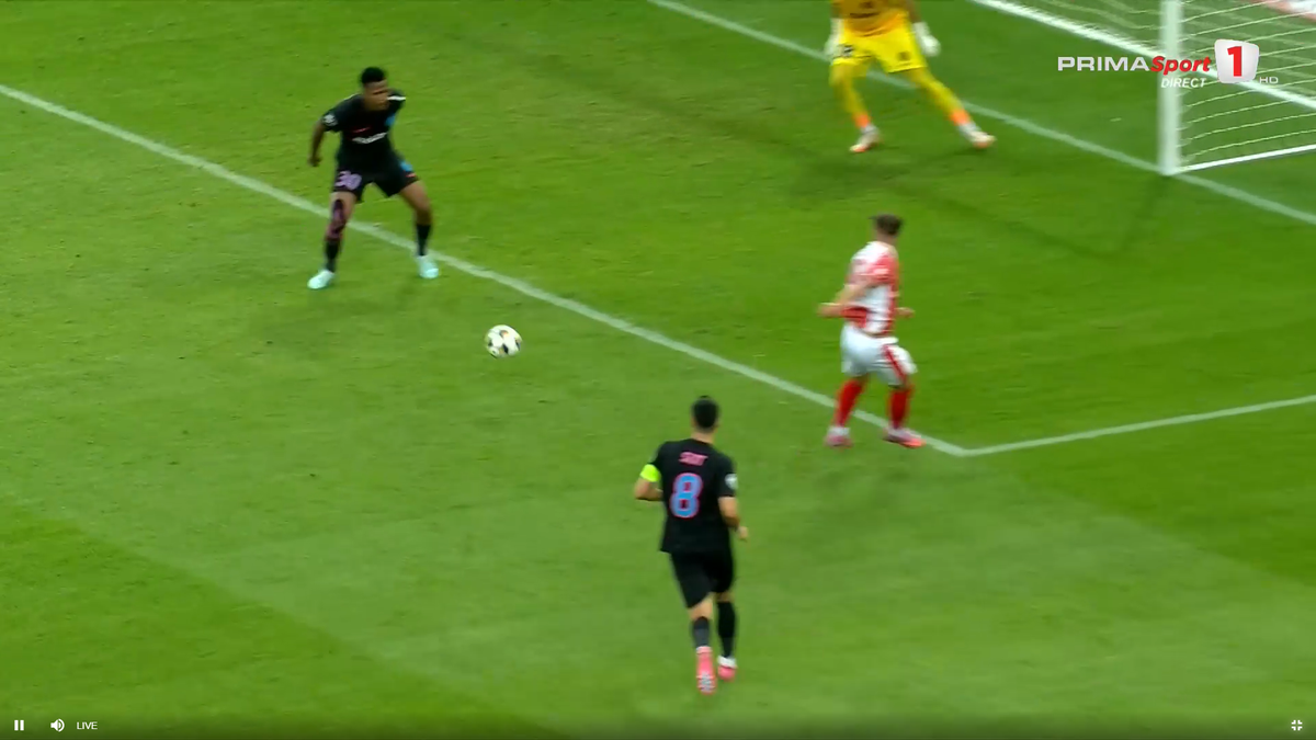 Golul marcat de Musi în poarta lui FCSB