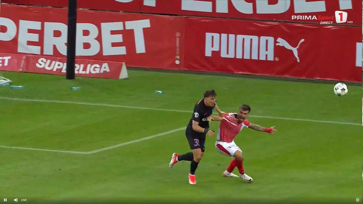 Penalty-ul comis de Radunovic în Dinamo - FCSB