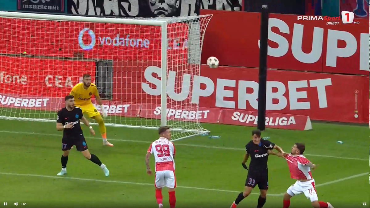 Penalty-ul comis de Radunovic în Dinamo - FCSB