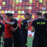 Jucătorii lui Dinamo și FCSB au ieșit pentru inspecția gazonului // Foto: Ionuț Iordache GSP