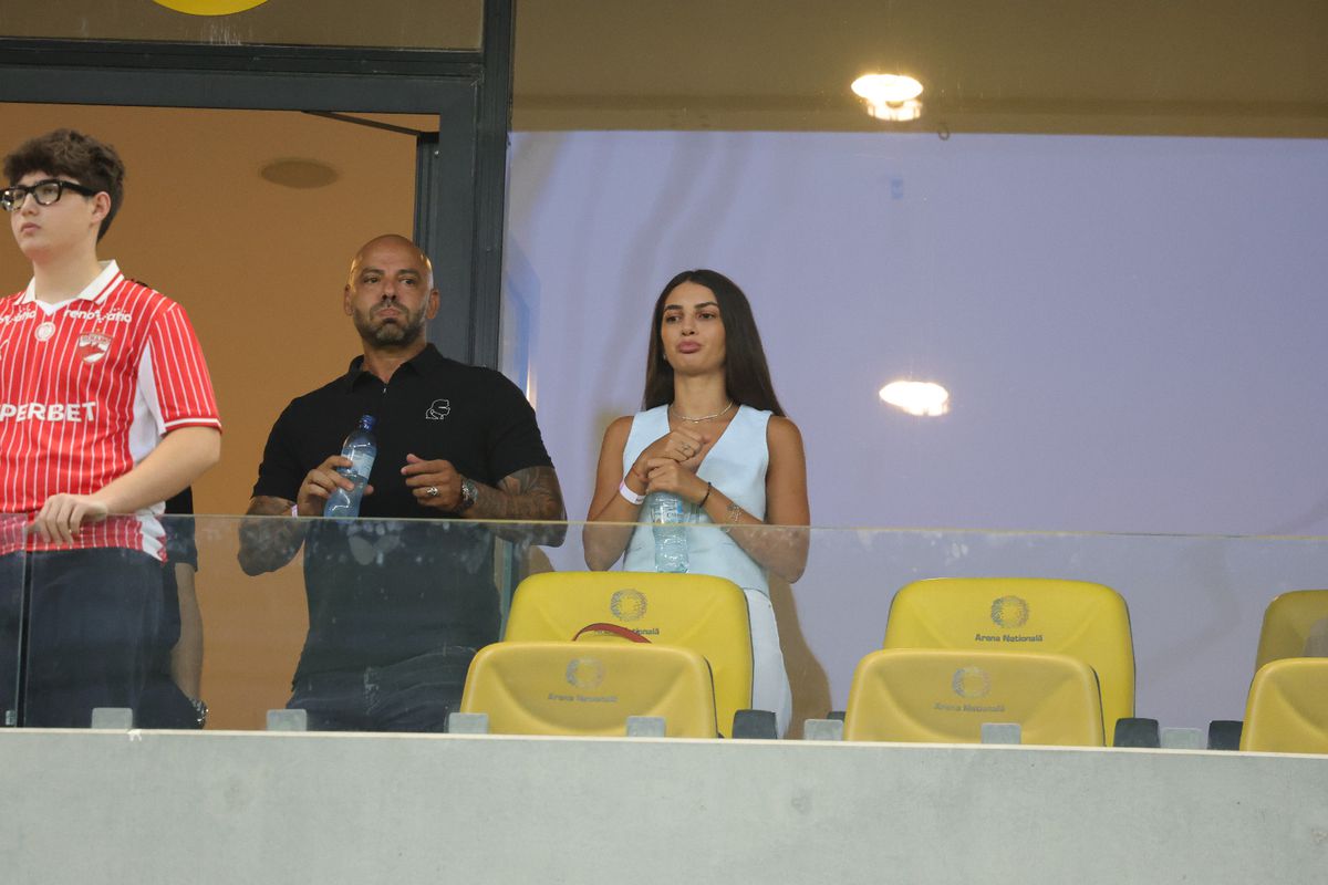 Dinamo - FCSB, derby-ul celebrităților » Giani Kiriță și iubita cu 22 de ani mai tânără, primii în loja Arenei Naționale
