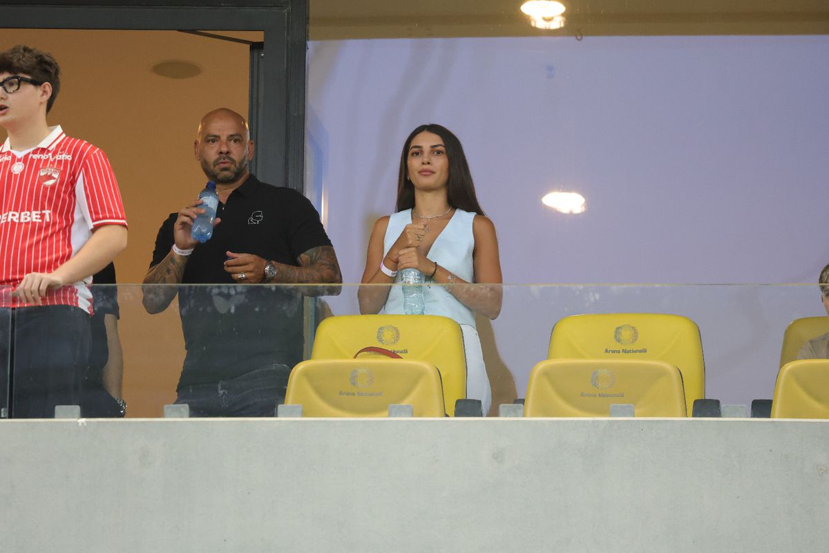 Dinamo - FCSB, derby-ul celebrităților » Giani Kiriță și iubita cu 22 de ani mai tânără, primii în loja Arenei Naționale