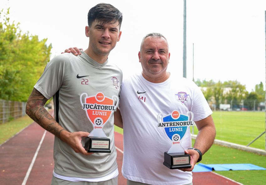 Cristian Săpunaru și Mihai Iosif și-au adjudecat premiile de „Fotbalistul lunii”, respectiv „Antrenorul lunii”