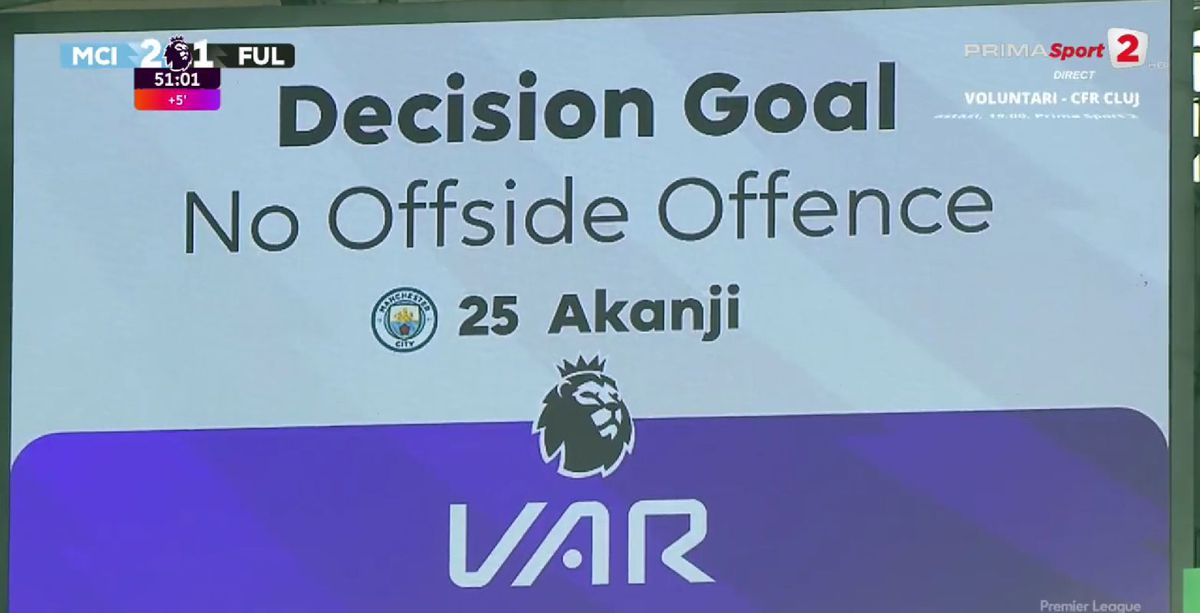Faza controversată din care Nathan Ake a marcat golul secund al lui Manchester City în meciul cu Fulham