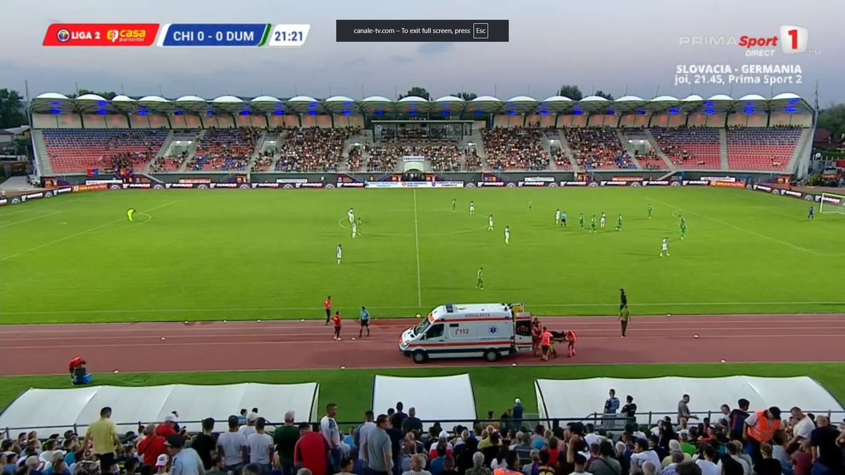 Momente de panică la meciul din Liga 2: i s-a făcut rău și a fost nevoie de intervenția ambulanței