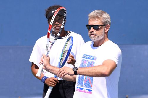 Naomi Osaka și  Tomasz Wiktorowski la un antrenament FOTO Imago Images