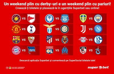 Atenție! Urmează meciuri de intensitate rar întâlnită! Fructifică ultimele partide din campionatele inerne, înainte de întreruperea competițiilor!