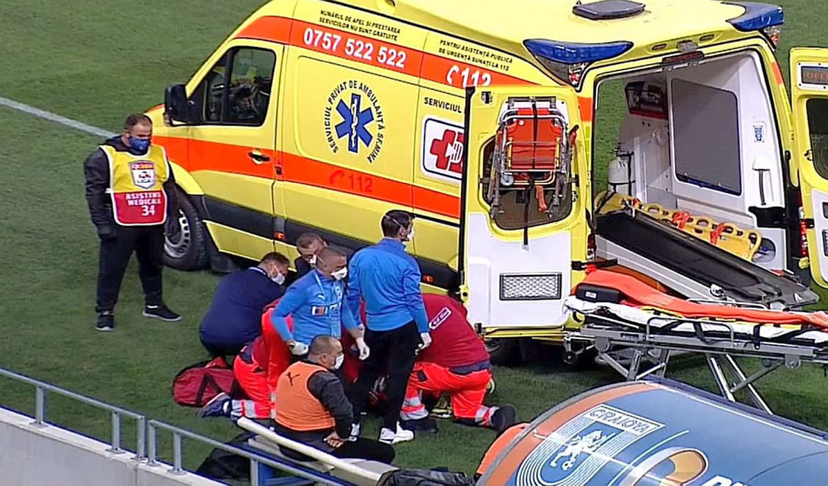 Accidentare Elvir Koljic - Craiova - Poli Iași / 2.10. 2020