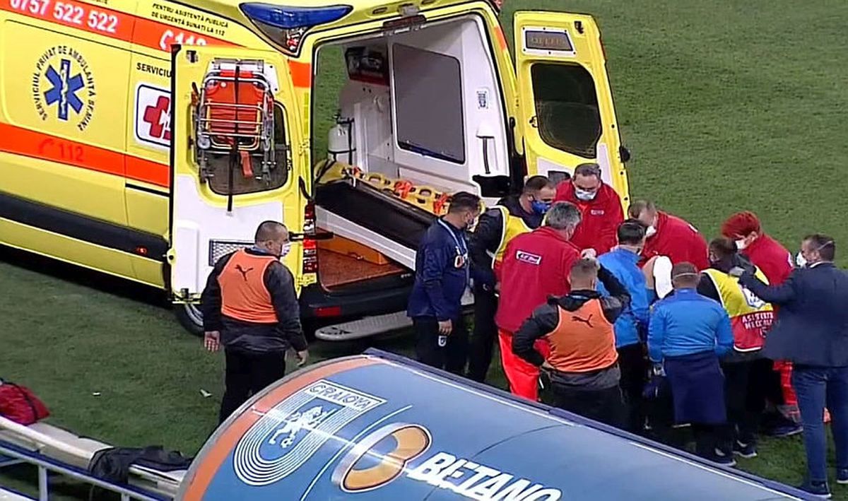 Accidentare Elvir Koljic - Craiova - Poli Iași / 2.10. 2020