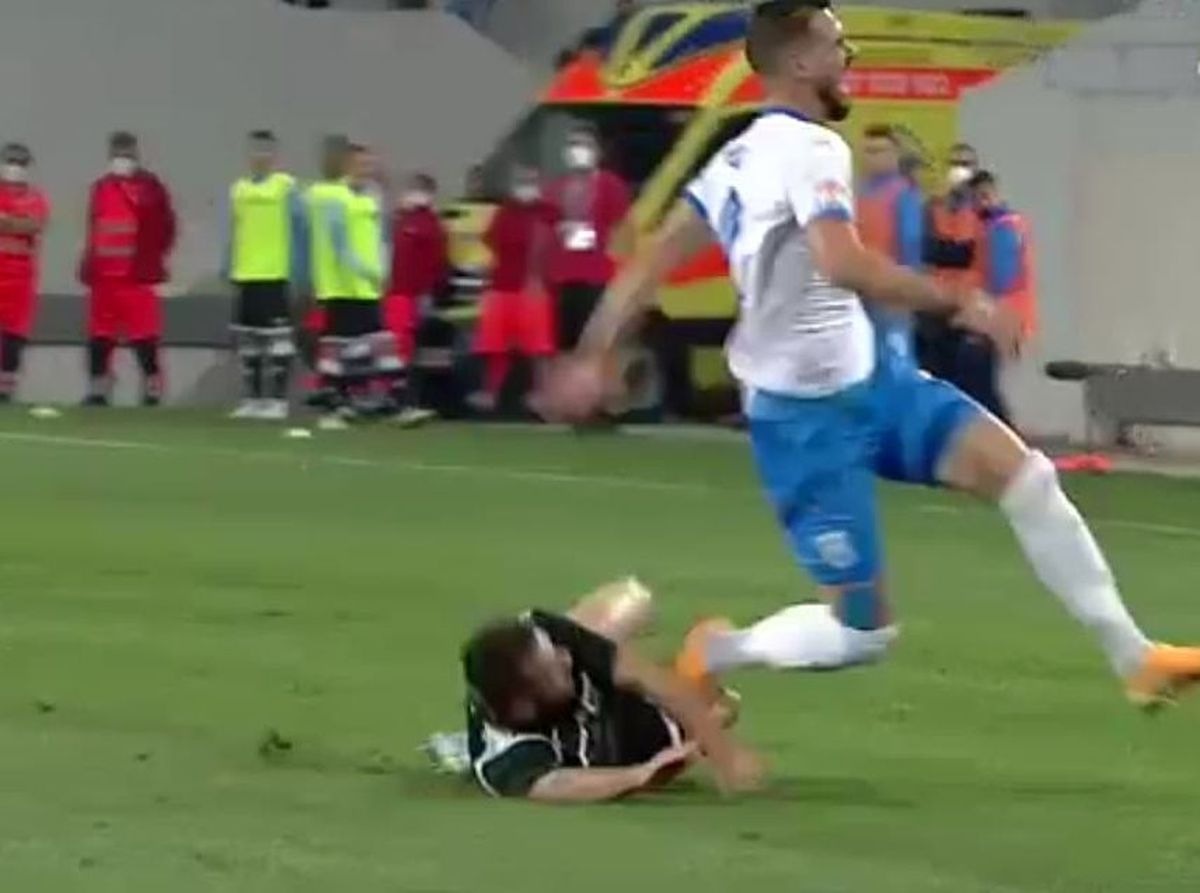 Accidentare Elvir Koljic - Craiova - Poli Iași / 2.10. 2020