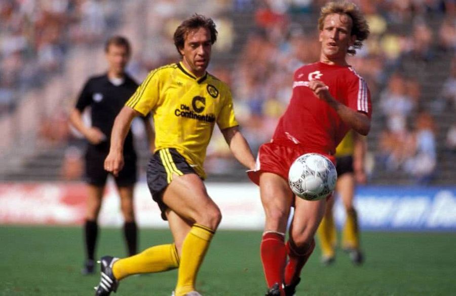 Marcel Răducanu, în anii 80, în tricoul Borussiei Dortmund