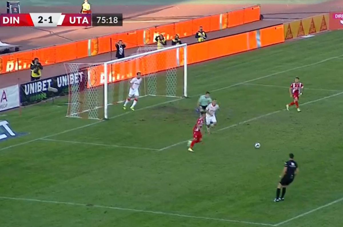 Robert Moldoveanu, ratarea sezonului în Liga 1! Fază incredibilă în Dinamo - UTA