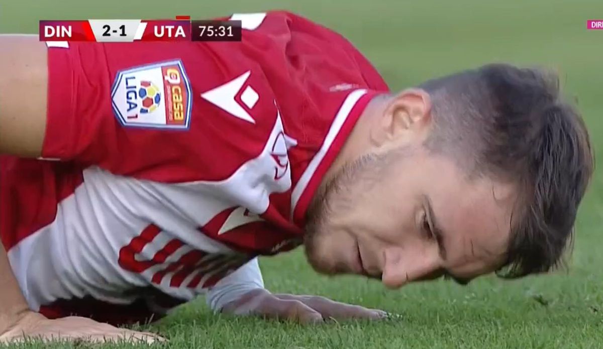 Robert Moldoveanu, ratarea sezonului în Liga 1! Fază incredibilă în Dinamo - UTA