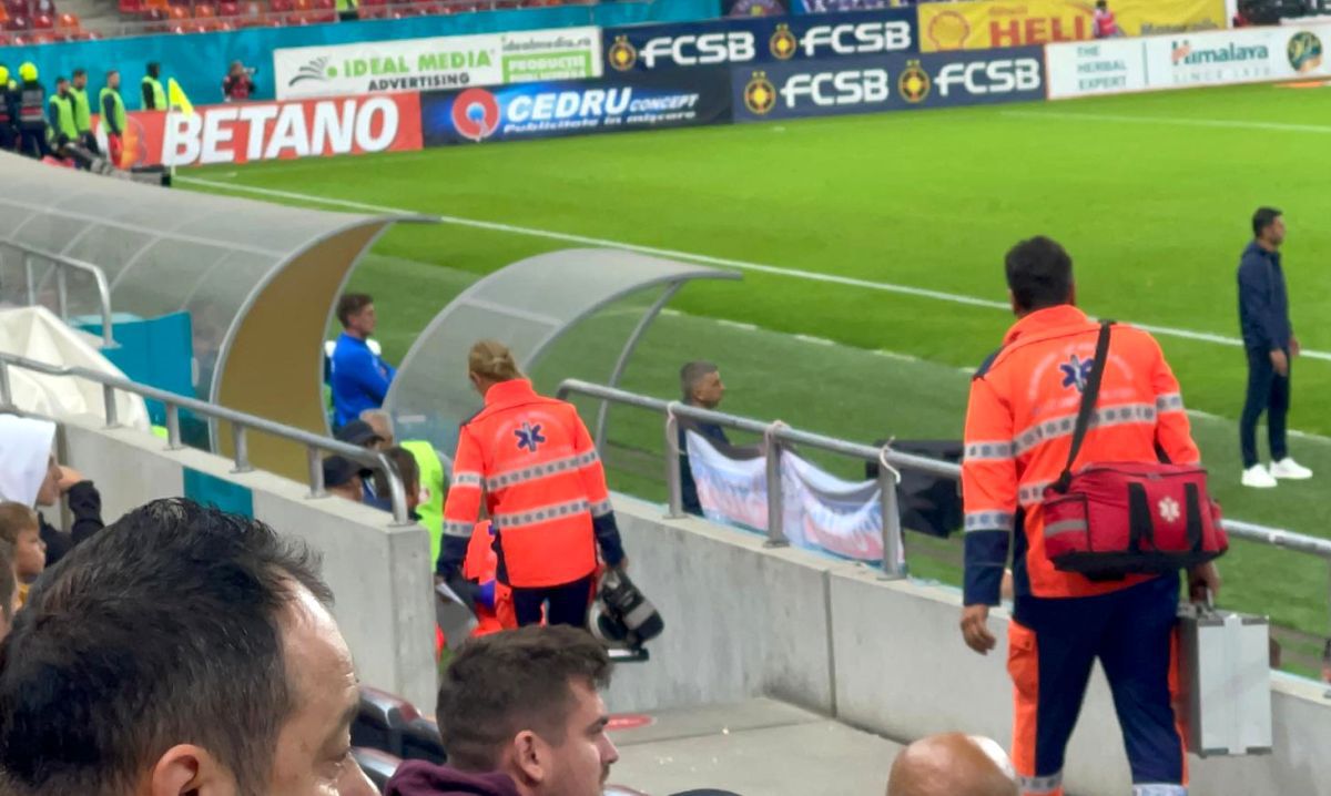 Lui Andrei Prepeliță i s-a făcut rău în prima repriză a meciului FCSB - FC Argeș