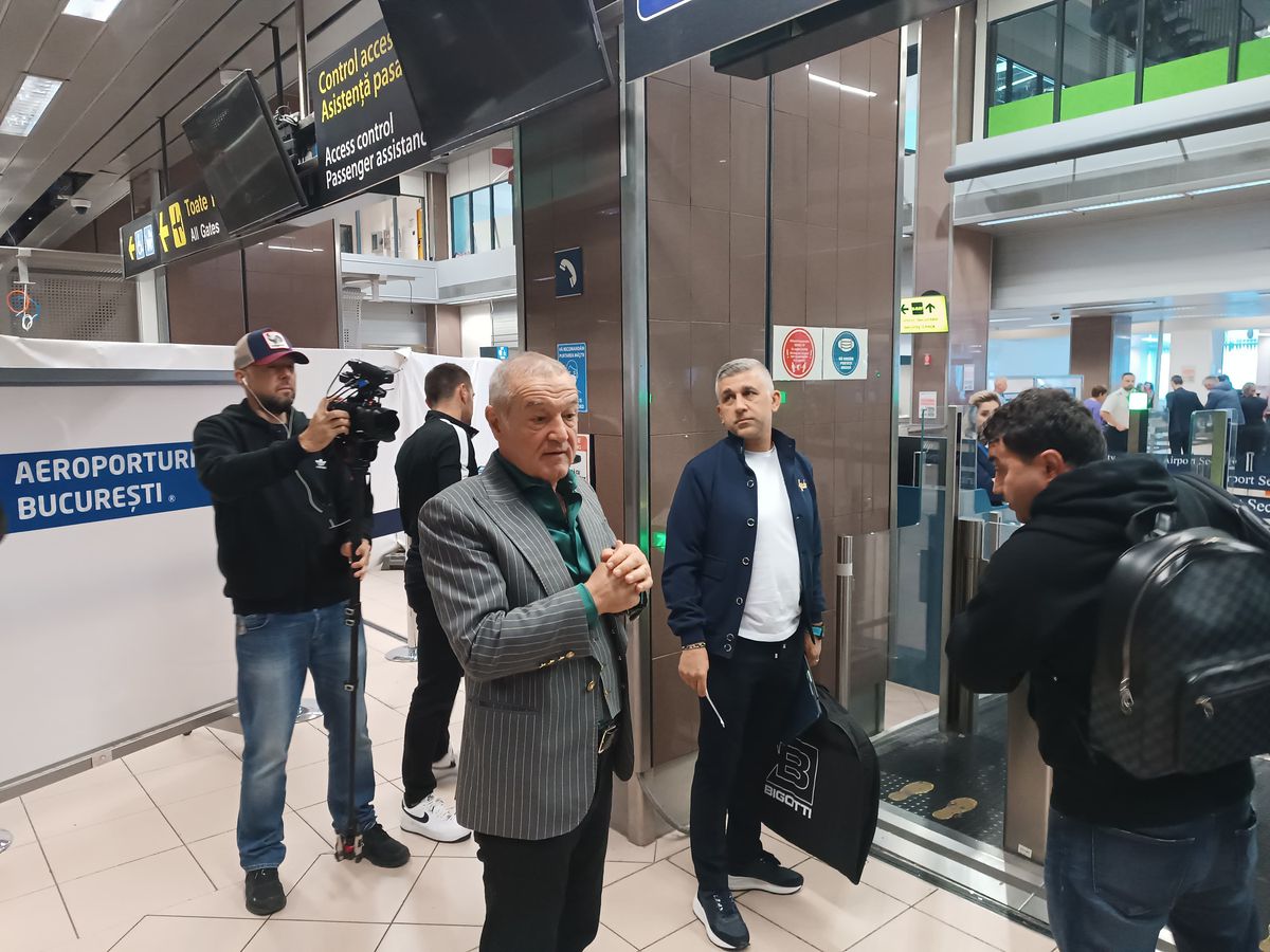 FCSB, spre Salonic... cu Gigi Becali, Luțu și călugării! » Imagini tari de pe aeroport, de la plecarea campioanei