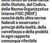 Articolele din Codul de Justiție Sportivă al Ligii italiene, după care ar putea fi judecate Inter și AC Milan / Foto: Corriere dello Sport