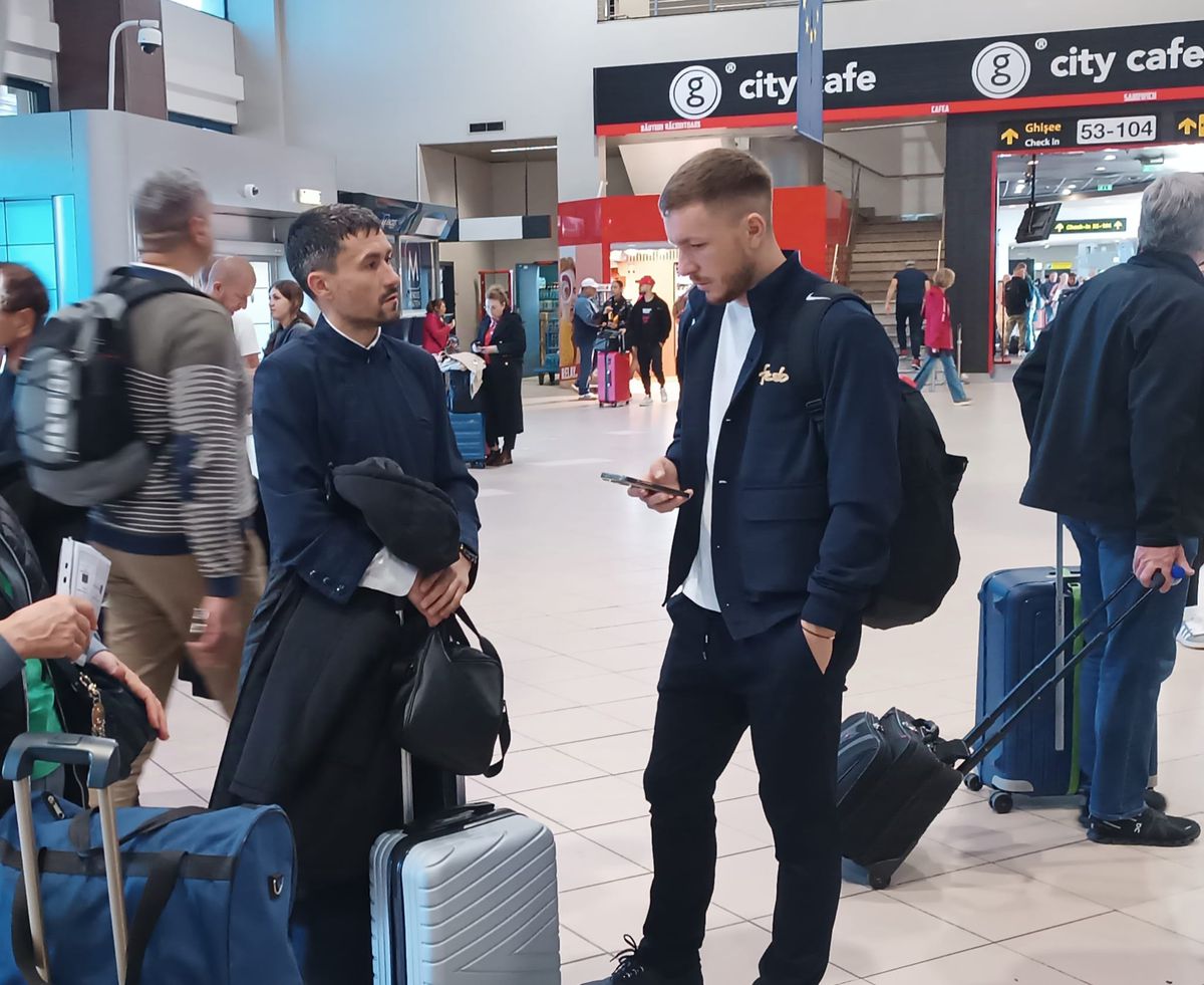 FCSB, spre Salonic... cu Gigi Becali, Luțu și călugării! » Imagini tari de pe aeroport, de la plecarea campioanei