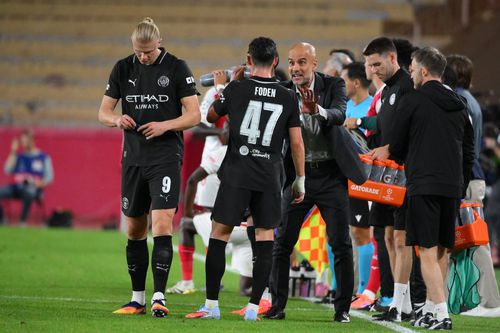 La Monte Carlo, Pep Guardiola și Erling Haaland n-au fost chiar pe aceeași lungime de undă / Foto: Imago