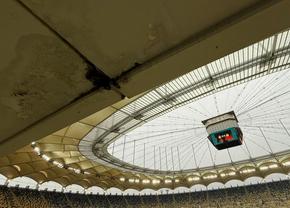 Imagini incredibile de la Arena Națională înainte de FCSB - Young Boys » Ploaia s-a infiltrat prin tavanul lojelor