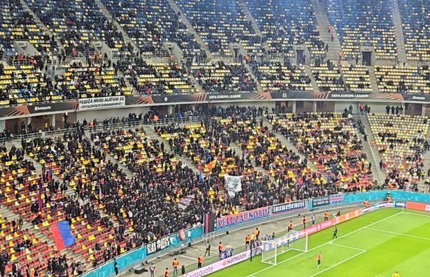 Peluza Nord și-a schimbat locul pe Arena Națională la FCSB - Young Boys, după sancțiunea aplicată de UEFA