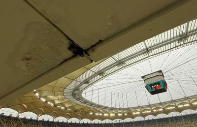 Imagini uluitoare de la Arena Națională înainte de FCSB - Young Boys » Ploaia s-a infiltrat prin tavanul lojilor