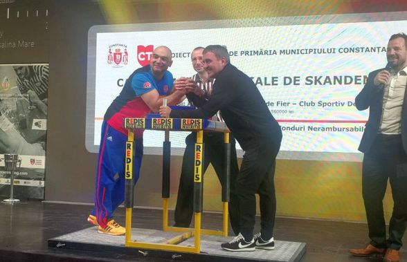 VIDEO&FOTO Gică Hagi, invitat special la Campionatul Mondial de skandenberg de la Constanța! „Regele”, față în față cu „Iron Man” Oncescu