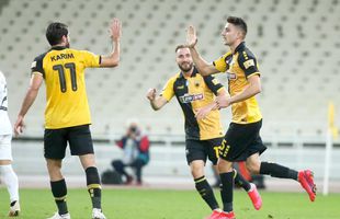 VIDEO Ionuț Nedelcearu, la primul gol pentru AEK Atena! Fundașul român, titular incontestabil în Grecia