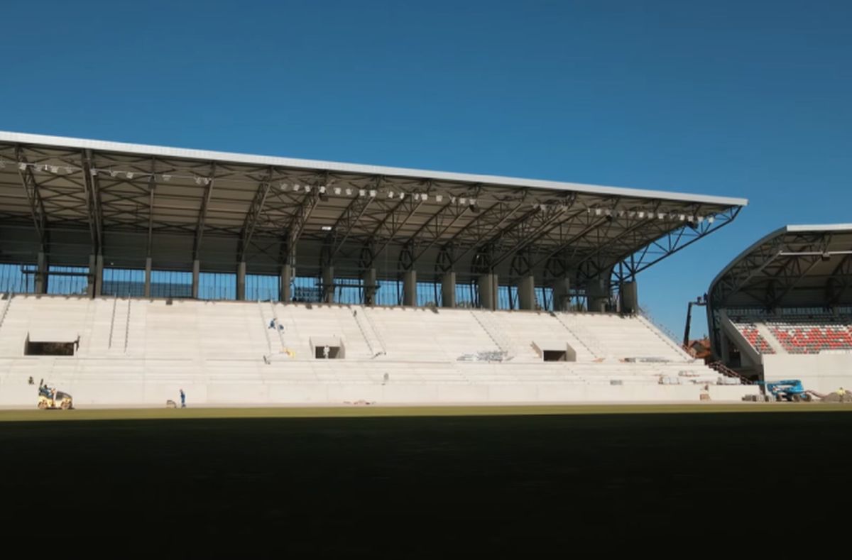 Imagini noi cu stadionul din Sibiu