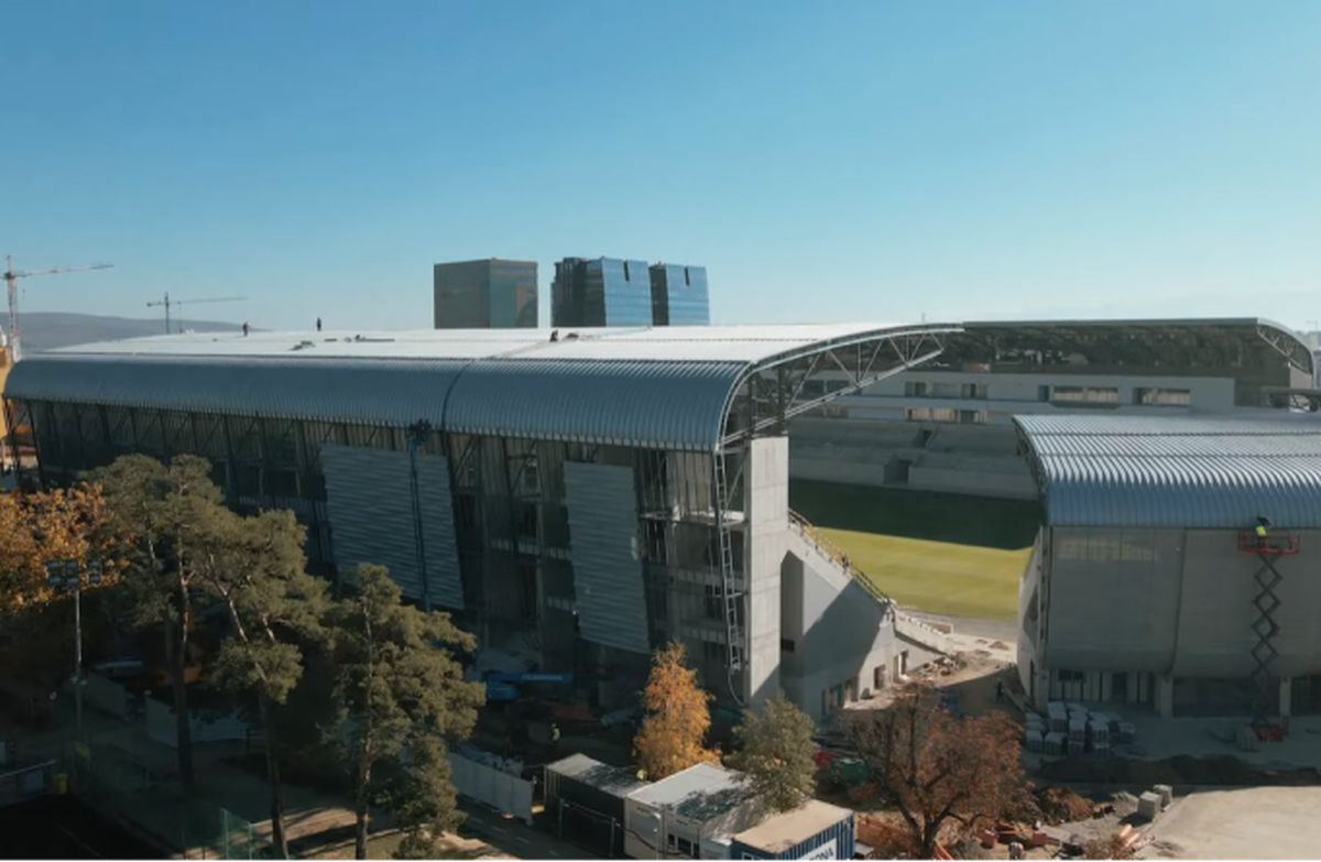 Imagini noi cu stadionul din Liga 1 în care s-au investit aproape 30 de milioane de euro: „Ne apropiem de finalizare!”