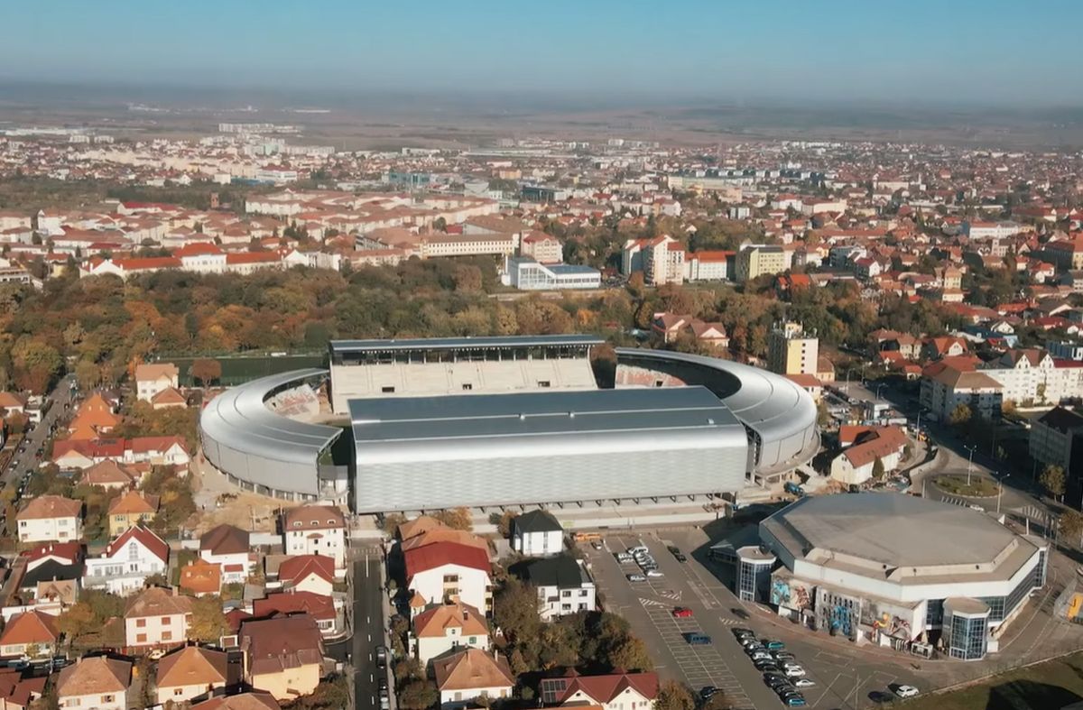 Imagini noi cu stadionul din Sibiu