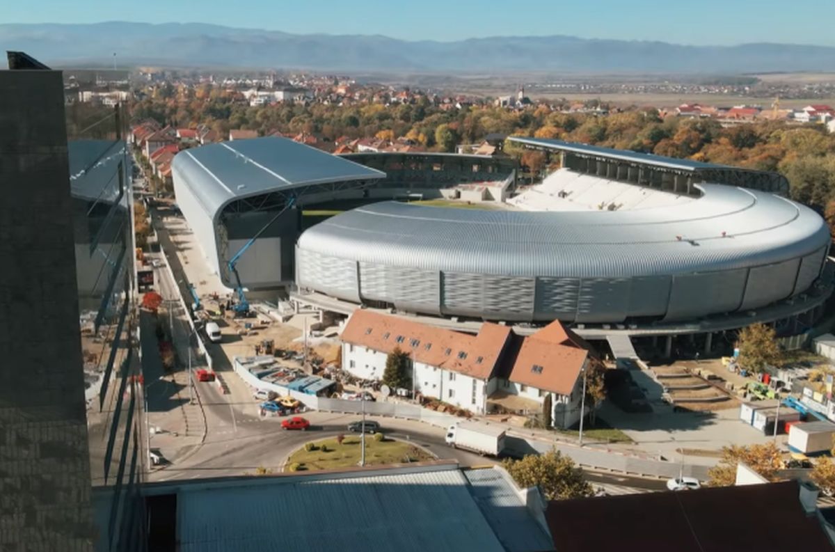 Imagini noi cu stadionul din Sibiu