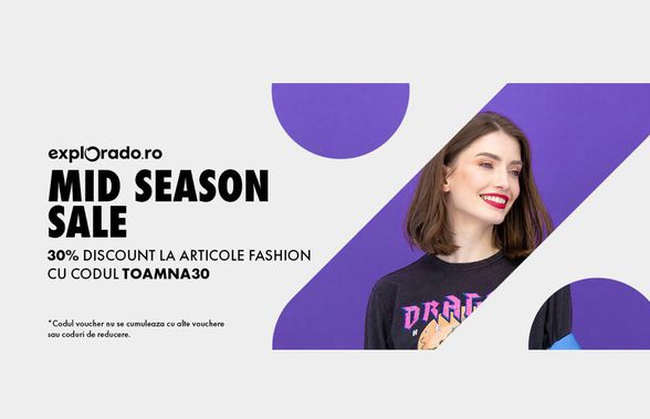 Mid Season Sale cu 30% discount pe Explorado.ro