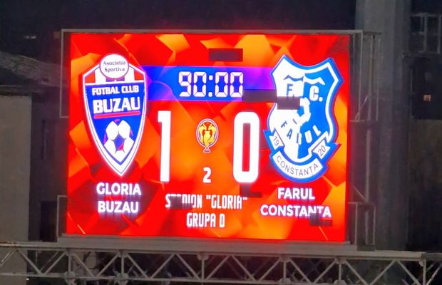 Etapa a doua a grupelor Cupei României Betano » Surpriză în Crâng: Farul a pierdut cu Gloria Buzău!