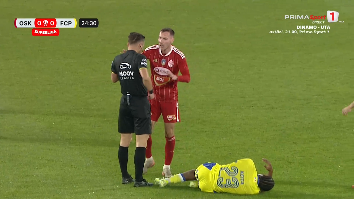 DUBLĂ eliminare într-o repriză în Sepsi - Petrolul! Ce prostie a putut să facă jucătorul