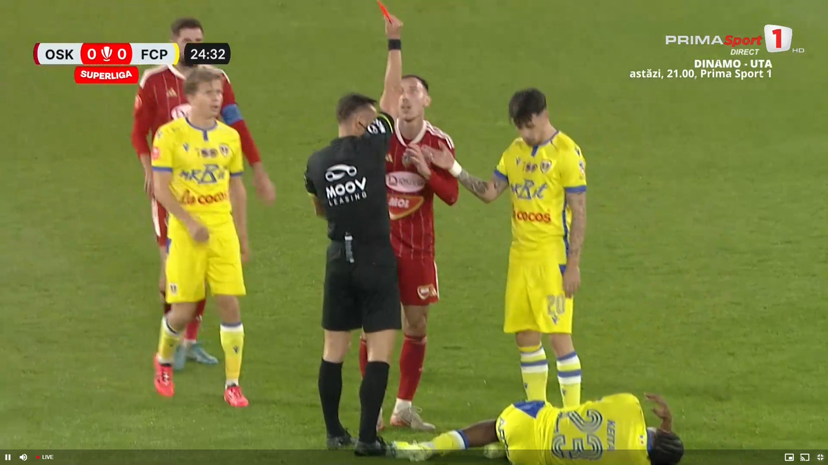 DUBLĂ eliminare într-o repriză în Sepsi - Petrolul! Ce prostie a putut să facă jucătorul