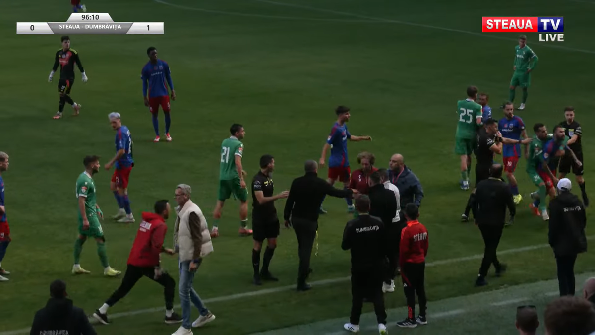 Daniel Oprița, de necontrolat » Scandal-monstru la Steaua - Dumbrăvița: scene reprobabile