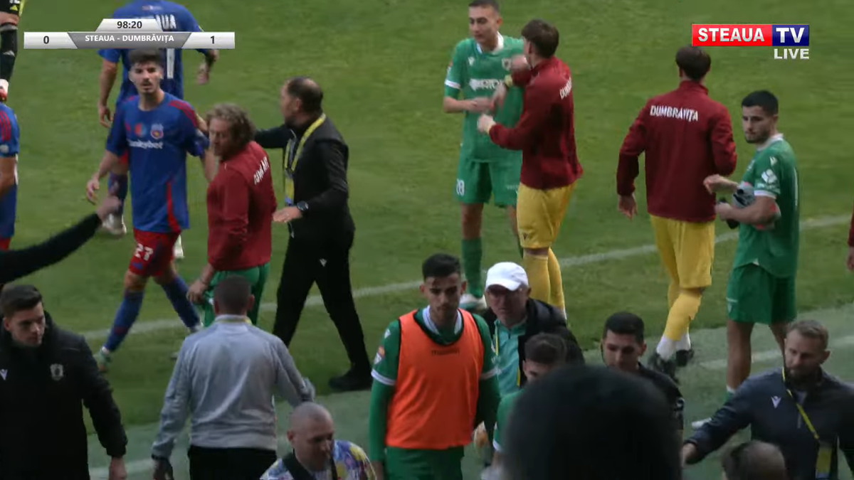 Daniel Oprița, de necontrolat » Scandal-monstru la Steaua - Dumbrăvița: scene reprobabile