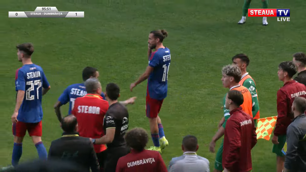 Daniel Oprița, de necontrolat » Scandal-monstru la Steaua - Dumbrăvița: scene reprobabile