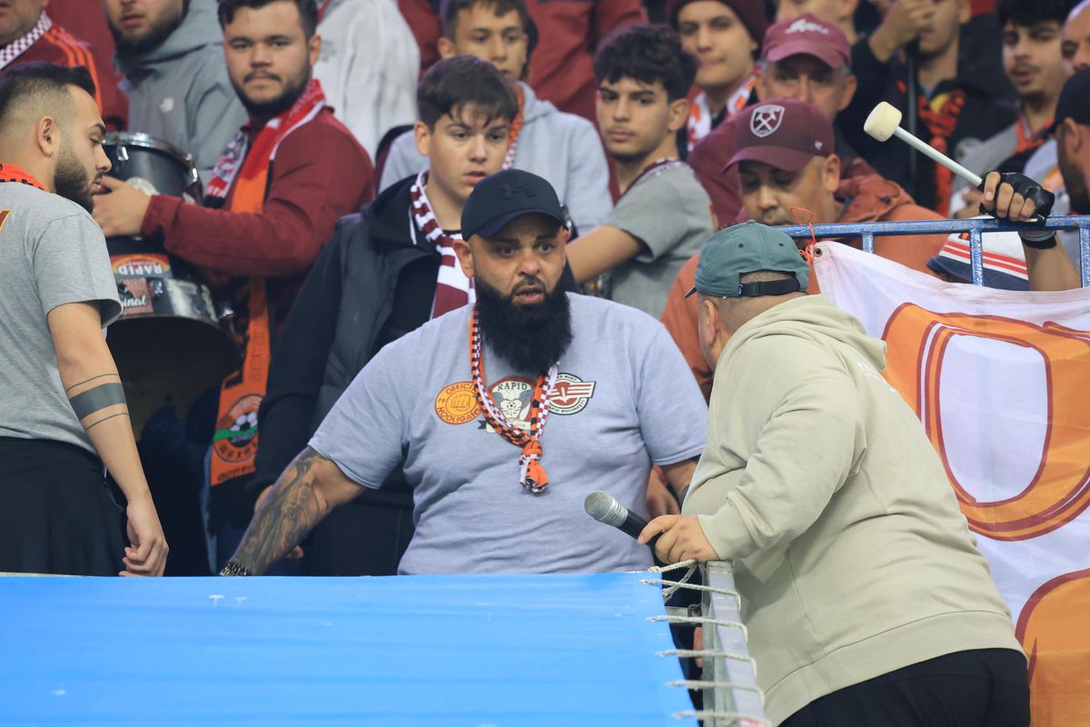 Nu s-a văzut la TV: scandal în peluza Rapidului la Craiova, jandarmii n-au mai stat pe gânduri