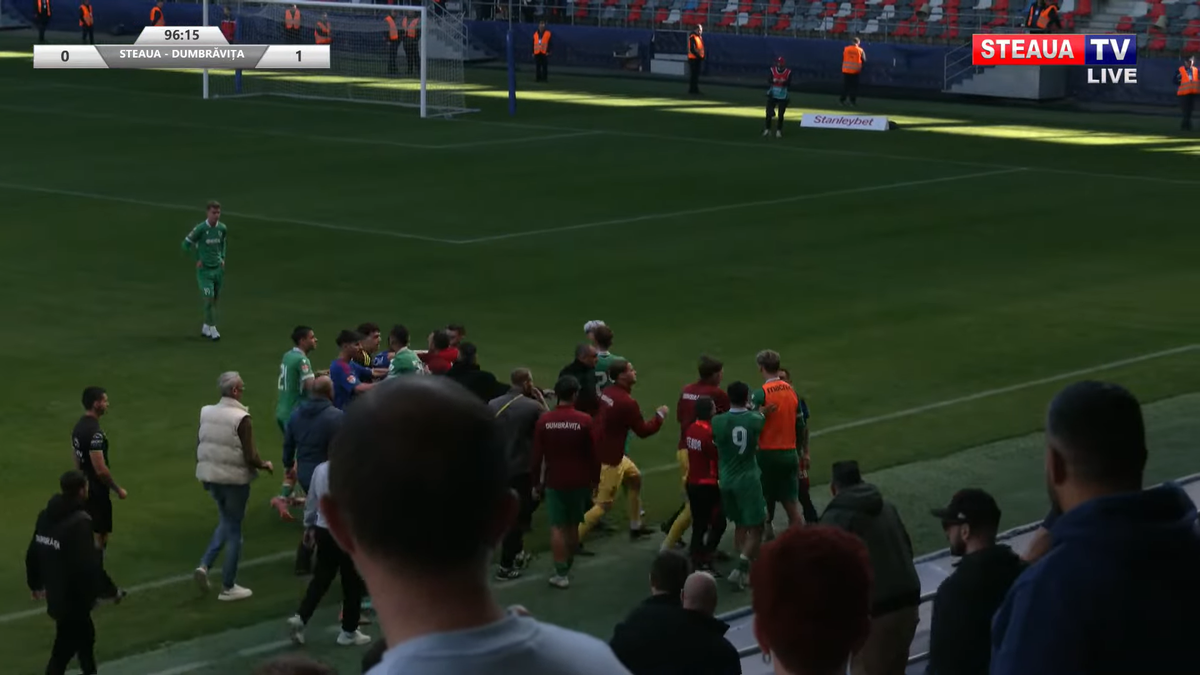 Daniel Oprița, de necontrolat » Scandal-monstru la Steaua - Dumbrăvița: scene reprobabile