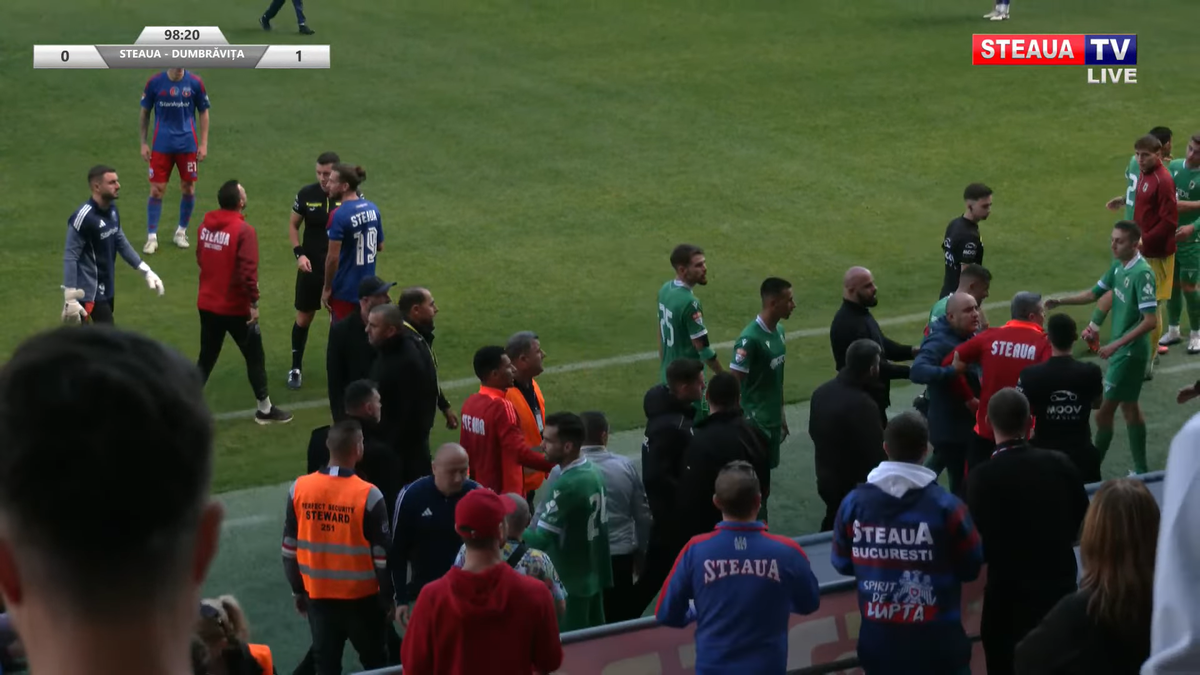 Daniel Oprița, de necontrolat » Scandal-monstru la Steaua - Dumbrăvița: scene reprobabile