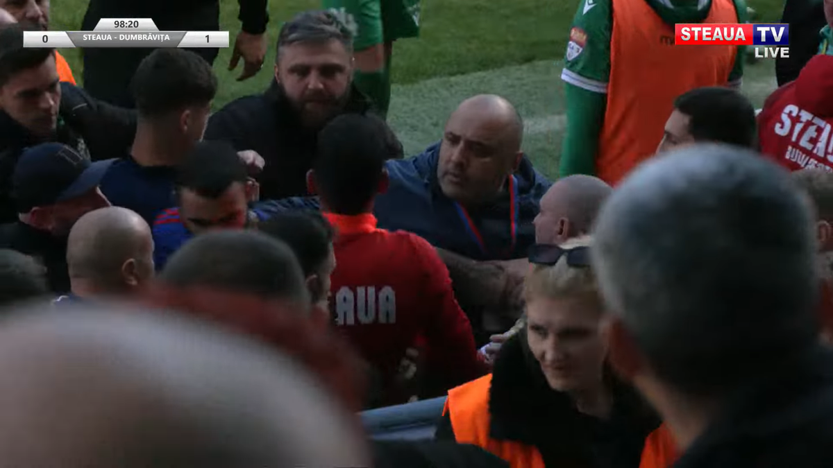 Daniel Oprița, de necontrolat » Scandal-monstru la Steaua - Dumbrăvița: scene reprobabile