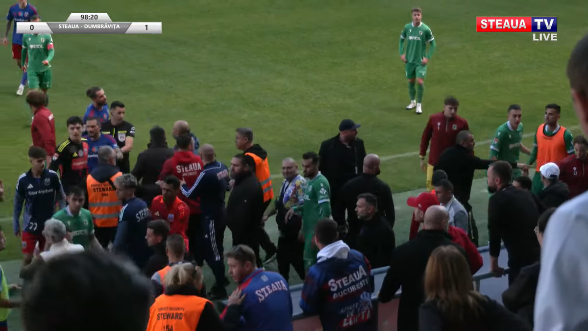 Daniel Oprița, de necontrolat » Scandal-monstru la Steaua - Dumbrăvița: scene reprobabile