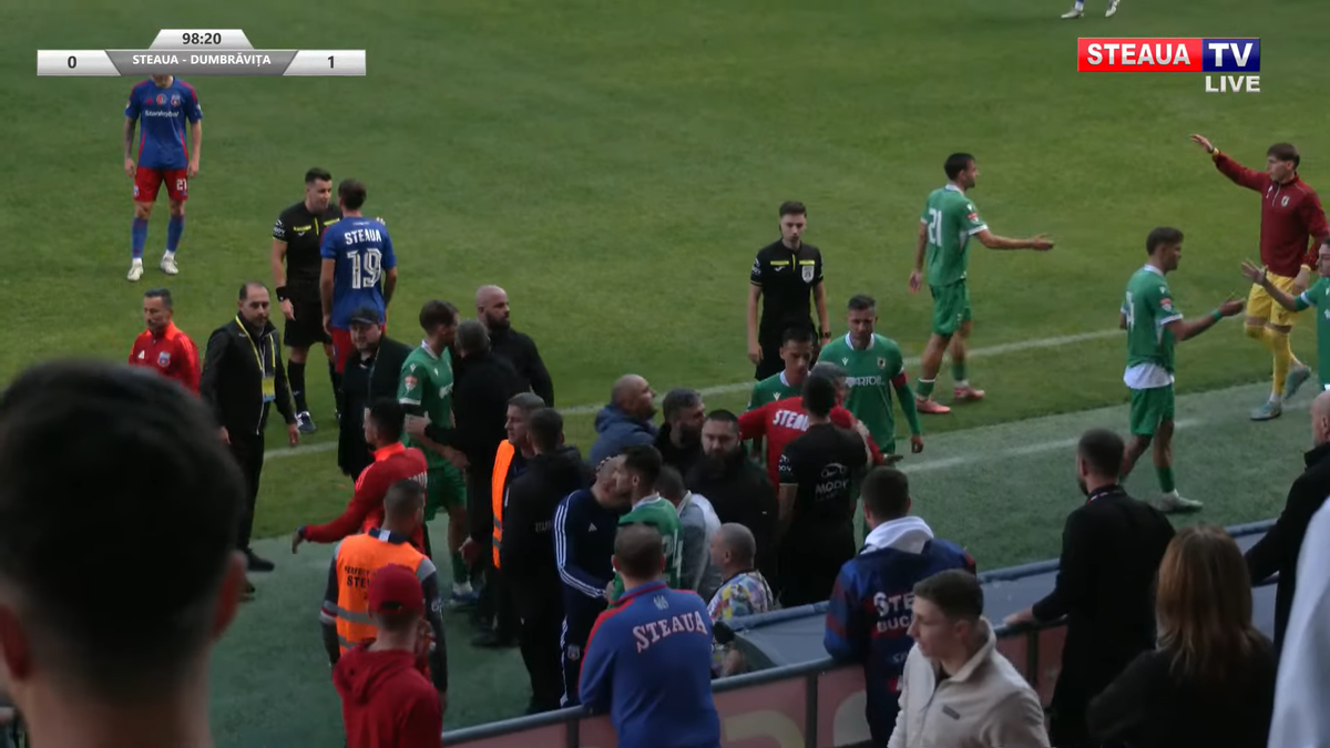 Daniel Oprița, de necontrolat » Scandal-monstru la Steaua - Dumbrăvița: scene reprobabile