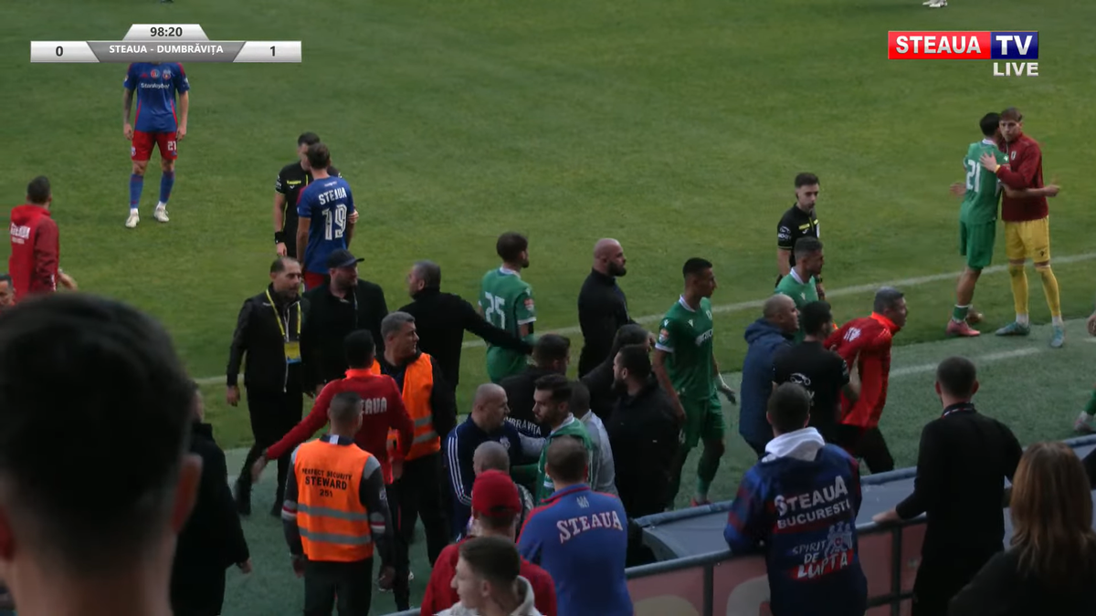 Daniel Oprița, de necontrolat » Scandal-monstru la Steaua - Dumbrăvița: scene reprobabile