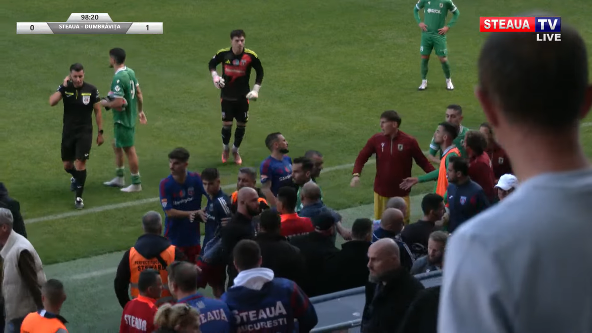 Daniel Oprița, de necontrolat » Scandal-monstru la Steaua - Dumbrăvița: scene reprobabile