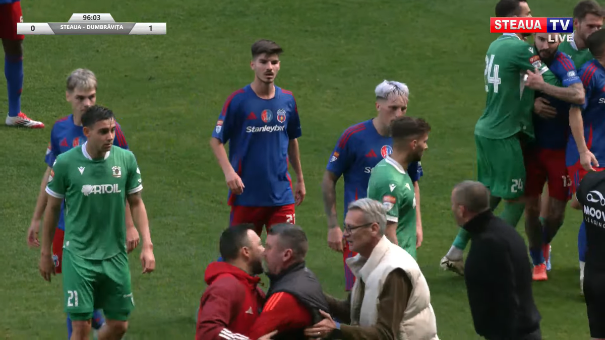 Daniel Oprița, de necontrolat » Scandal-monstru la Steaua - Dumbrăvița: scene reprobabile