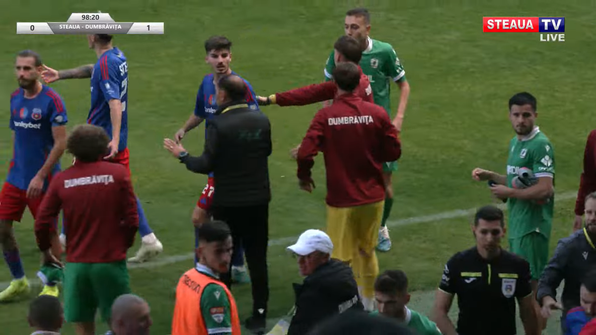 Daniel Oprița, de necontrolat » Scandal-monstru la Steaua - Dumbrăvița: scene reprobabile