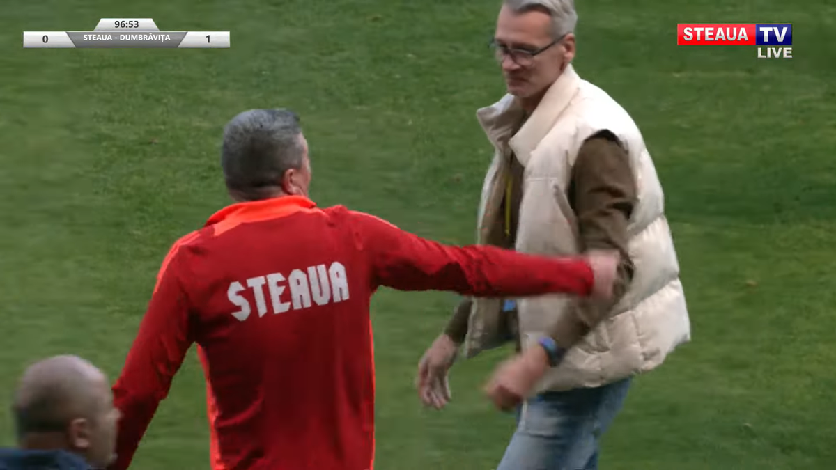 Daniel Oprița, de necontrolat » Scandal-monstru la Steaua - Dumbrăvița: scene reprobabile